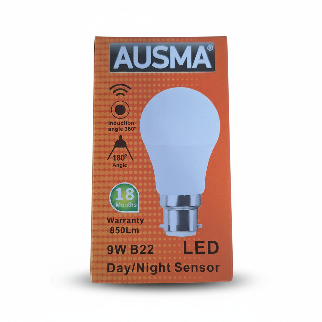 Ausma B22 9W LED Day/Night Sensor Bulb