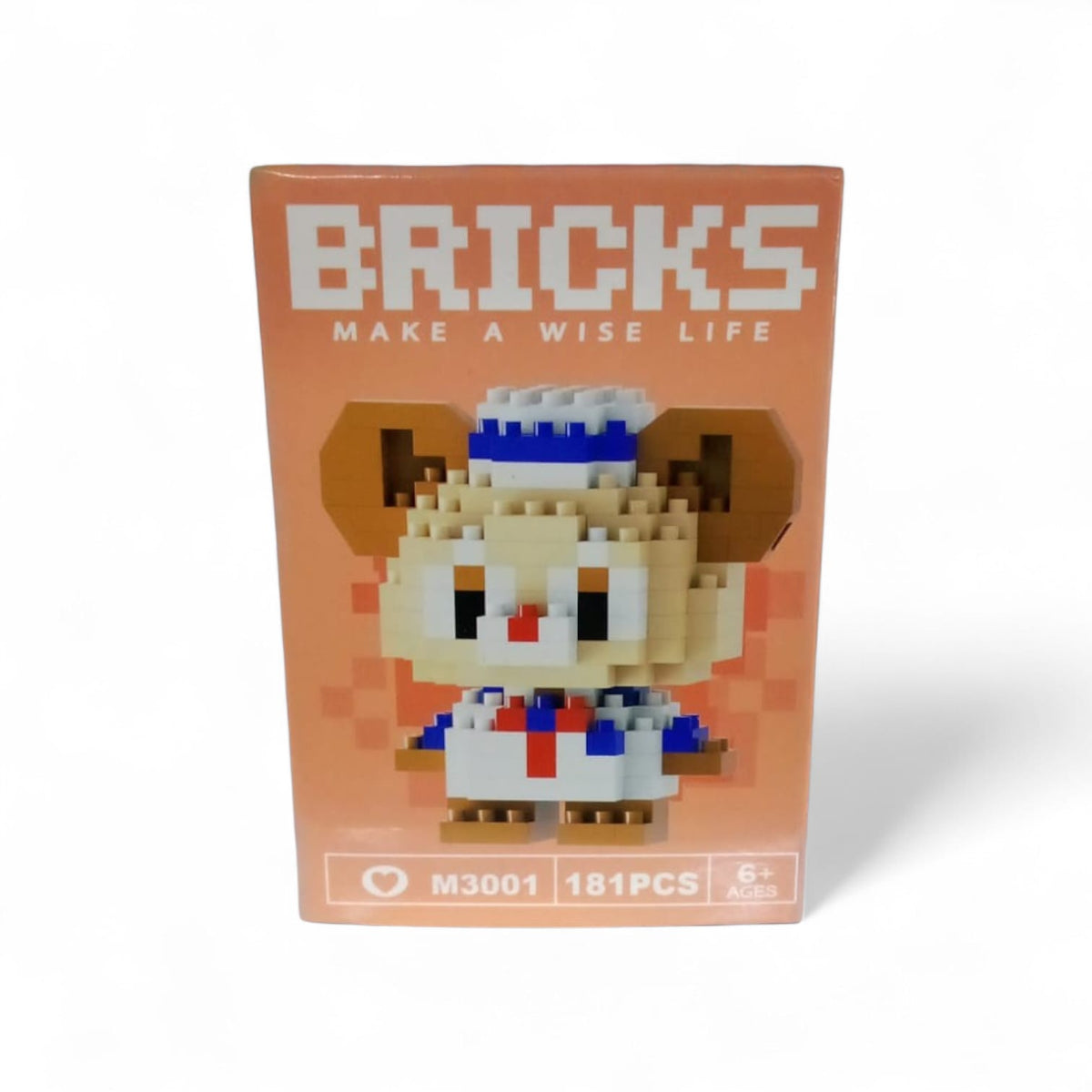 ET Constructable Bricks cartoon character set featuring a brown bear figure for creative building and imaginative play.