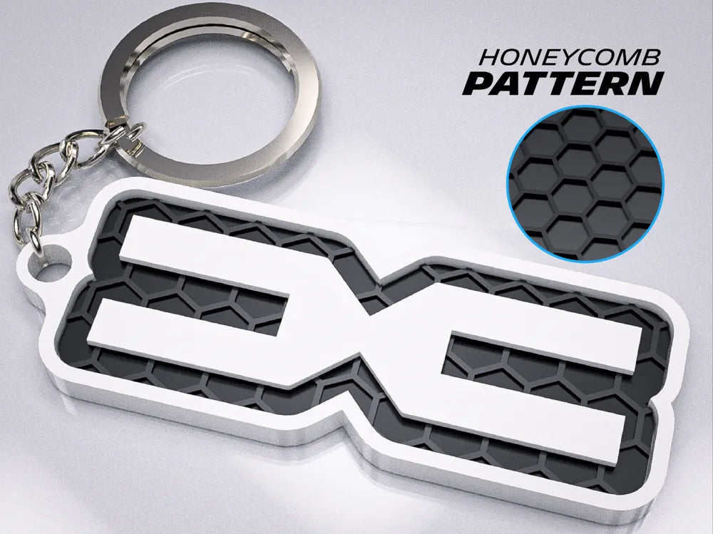 "Dacia Badge" Honeycomb 3D Printed Key Chain