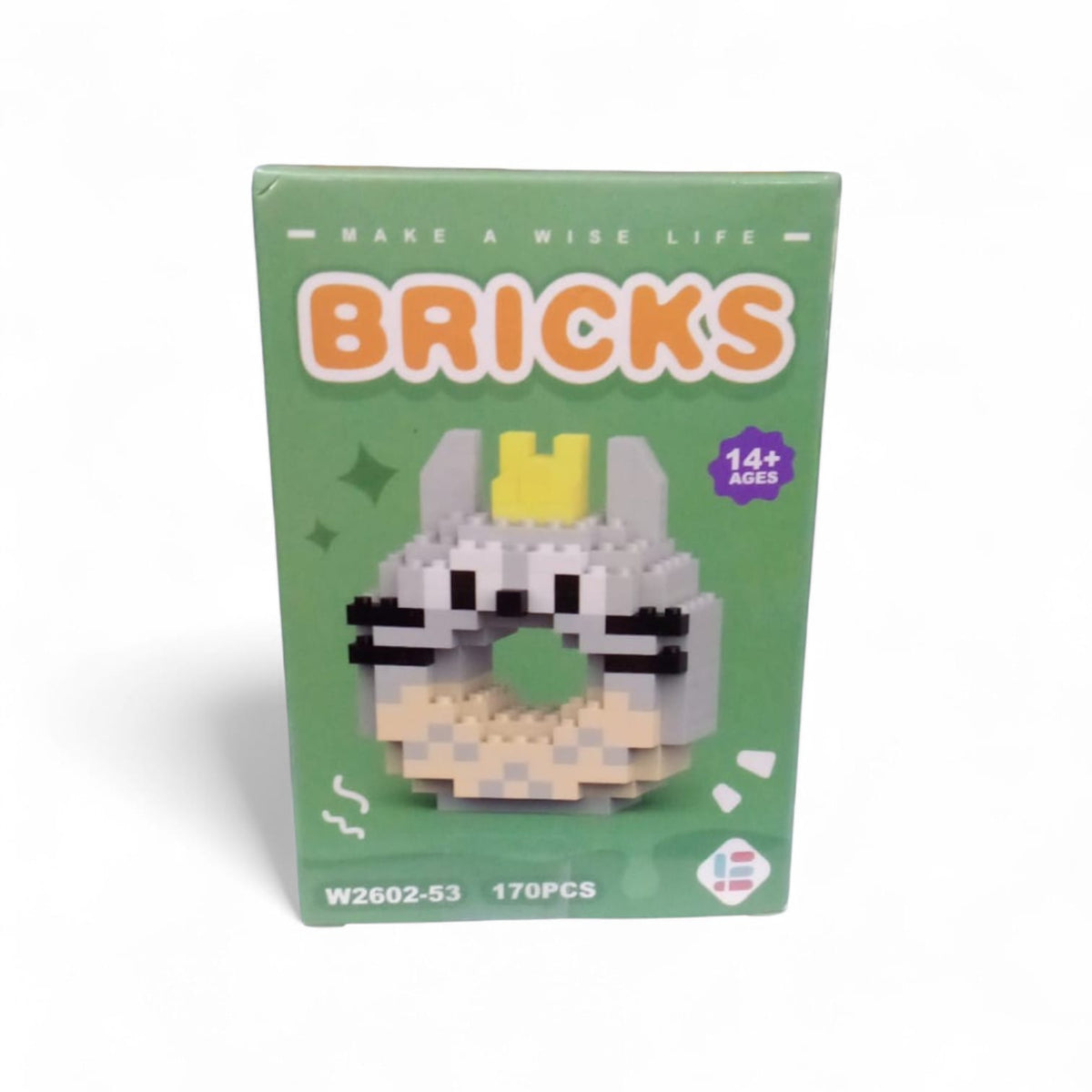 ET Constructable Bricks cartoon character set featuring a donut mouse figure for creative building and play.