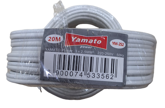 Yamato 20m 3x2.5mm² 220-250v 50Hz Wire