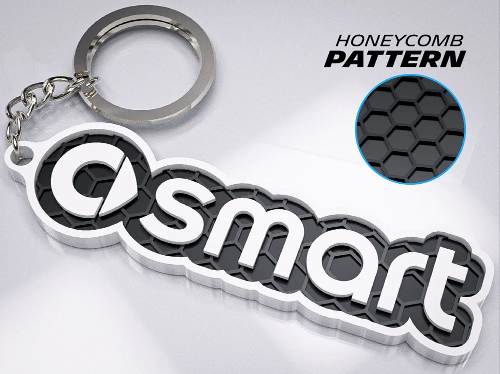 "Smart" Honeycomb 3D Printed Key Chain
