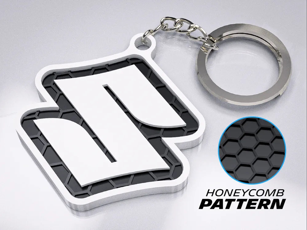 "Suzuki Badge" Honeycomb 3D Printed Key Chain