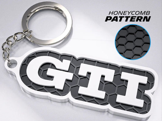 "Volkswagen GTI" Honeycomb 3D Printed Key Chain
