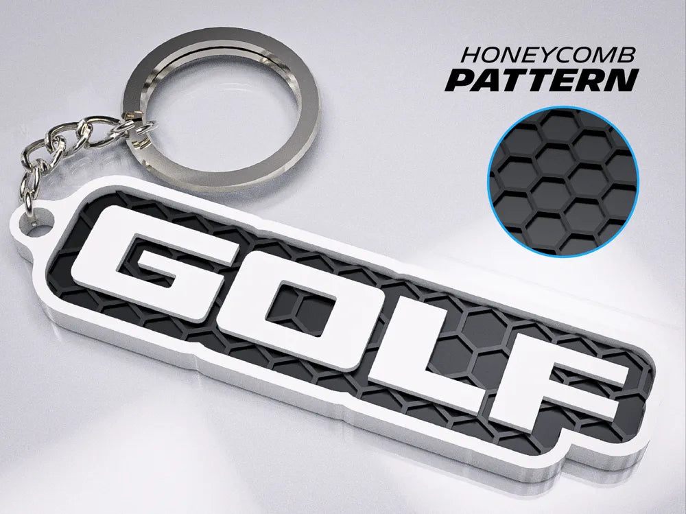 "Volkswagen Golf" Honeycomb 3D Printed Key Chain