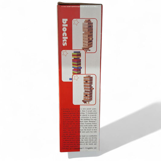 54pcs Wood Tower Stacking Blocks