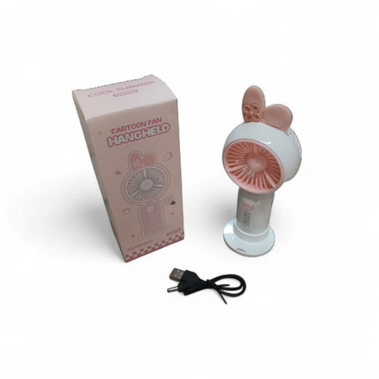 1pc Mini Portable Cartoon Desktop/Handheld Fan - Assorted Colors and Designs