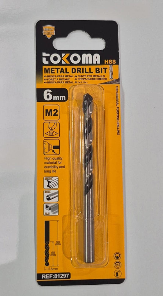 Tokoma 6mm Heavy Duty Metal Drill Bit