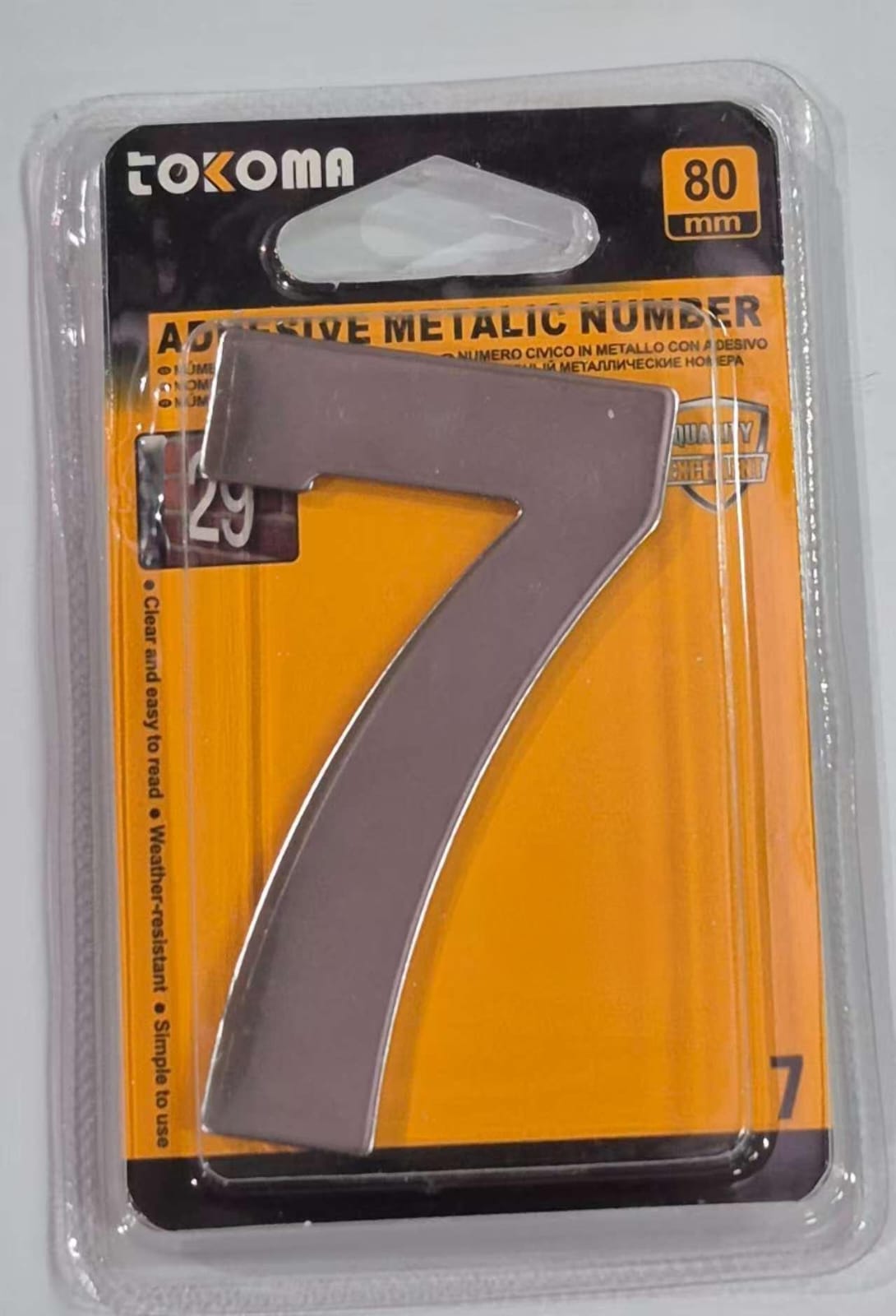 Tokoma High Quality Adhesive Metallic Numbers