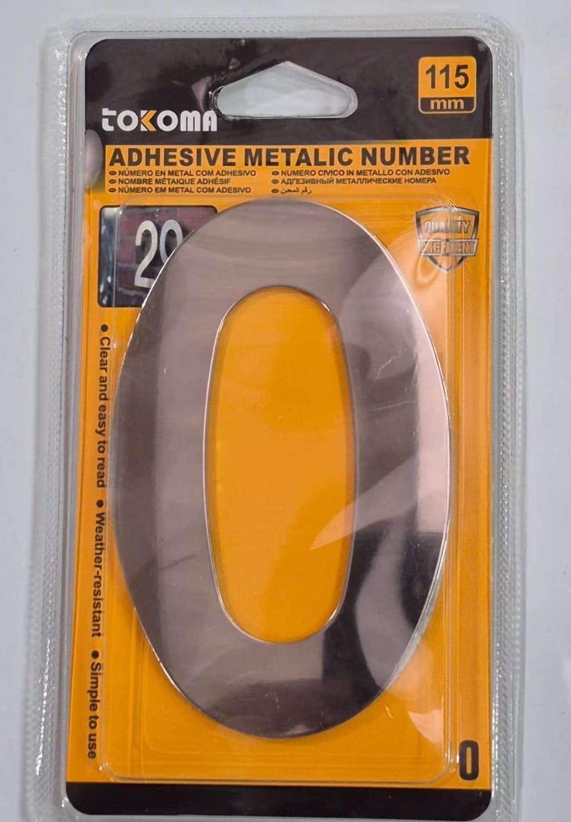 Tokoma High Quality Adhesive Metallic Numbers