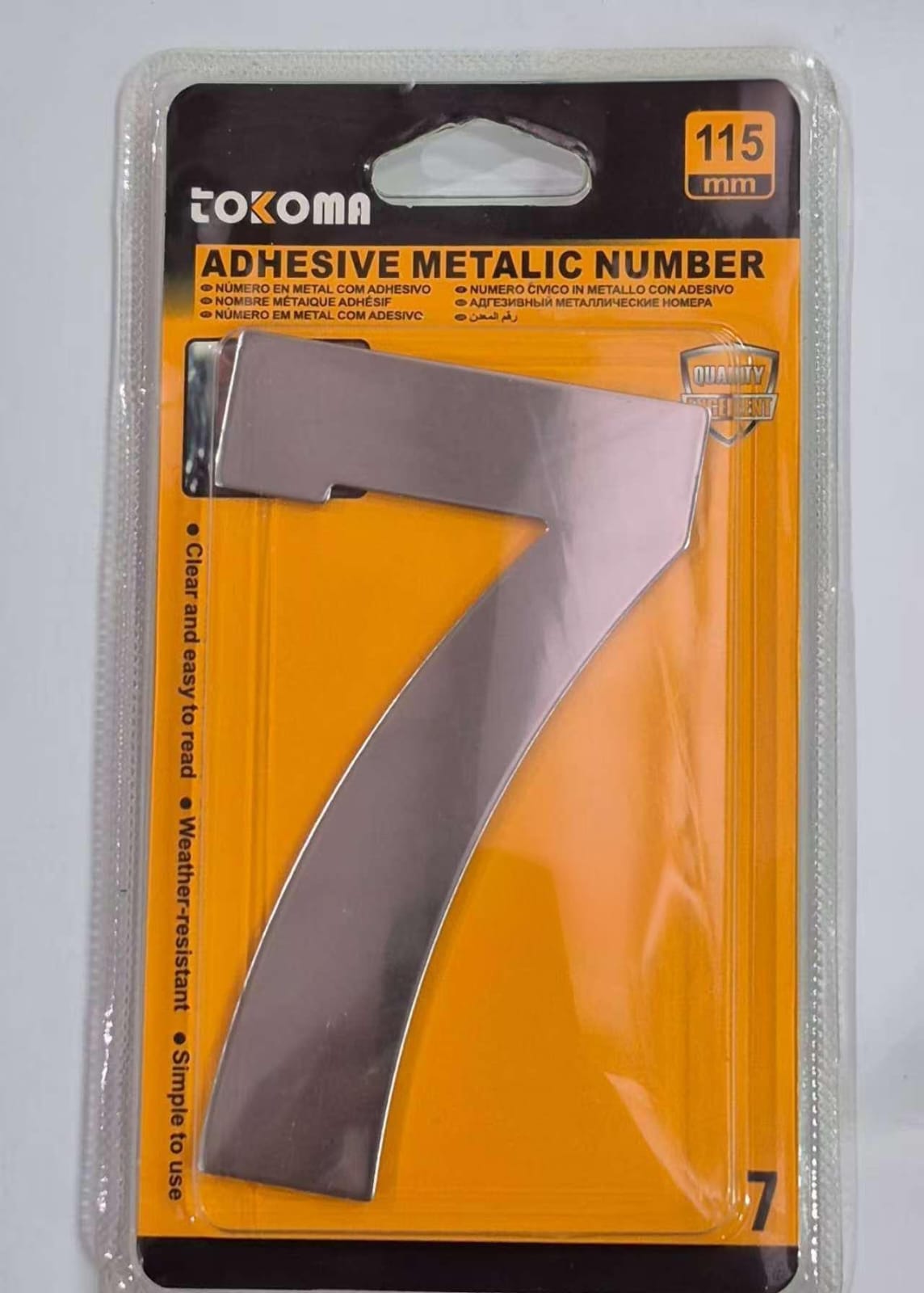 Tokoma High Quality Adhesive Metallic Numbers