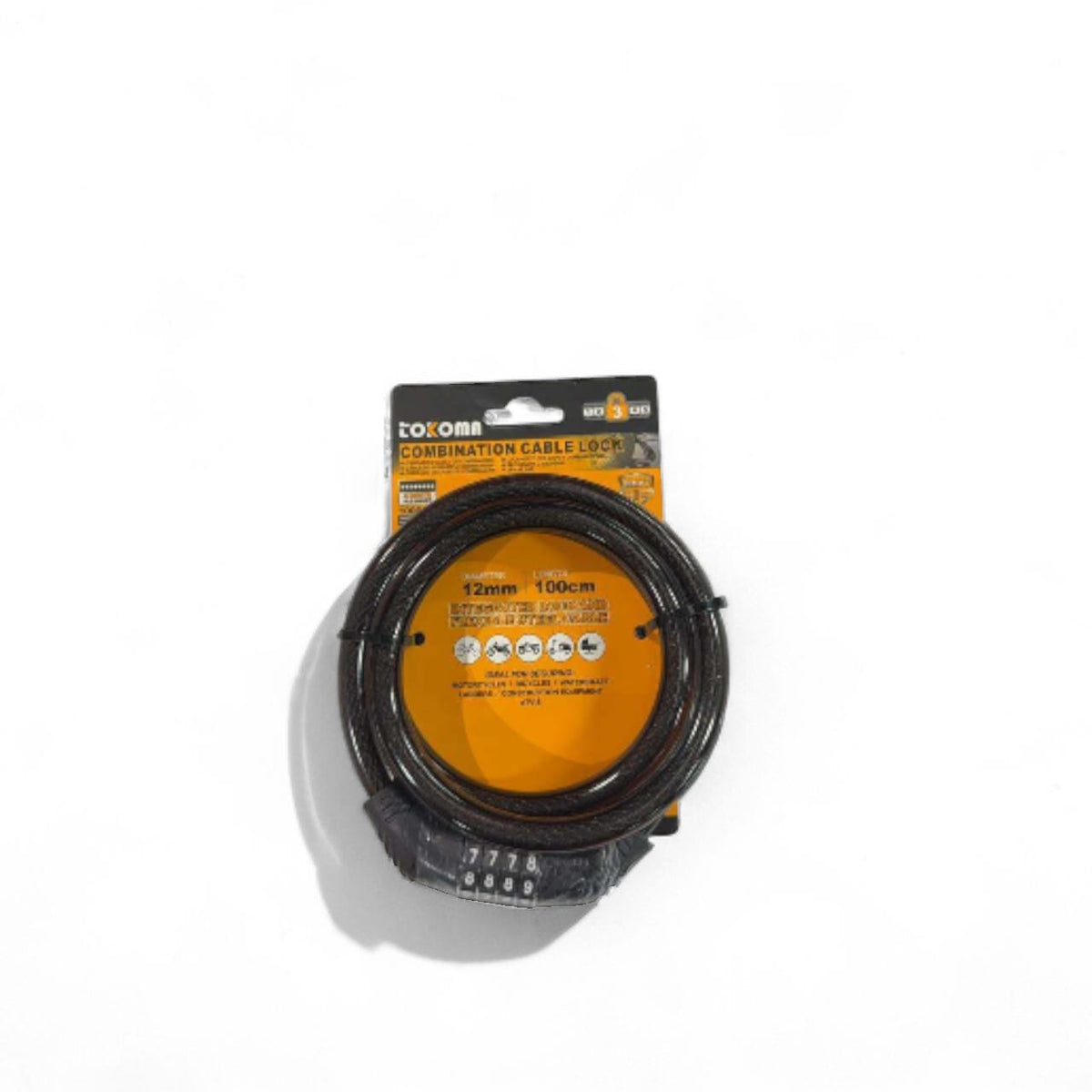 Tokoma Heavy Duty Combination Cable Lock | Tokoma - Little Tokyo SA