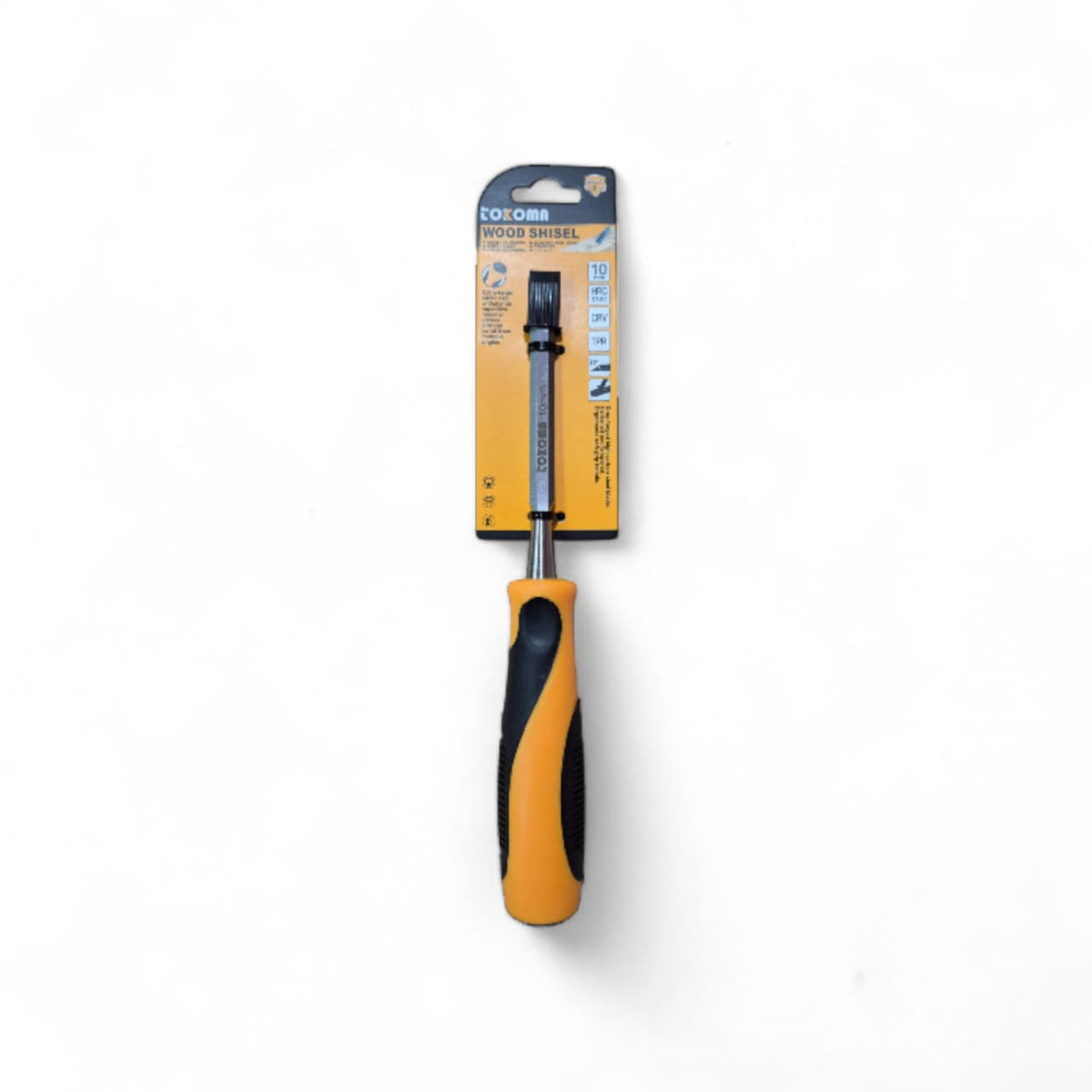 Tokoma high-quality wood chisel with wooden handle and sharp metal blade, ideal for woodworking and carving projects