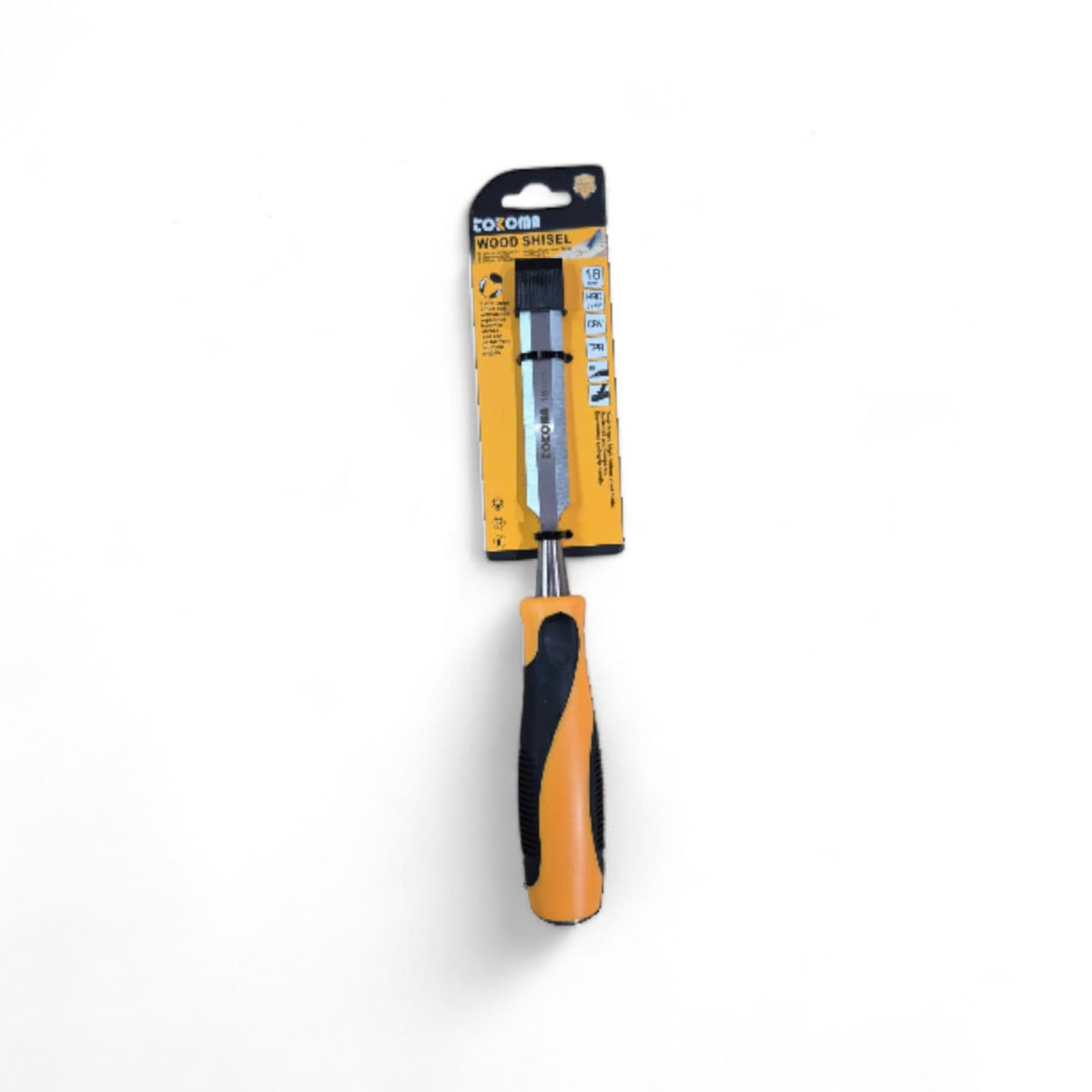 Tokoma high quality wood chisel with wooden handle and sharp steel blade, ideal for woodworking and carving projects.