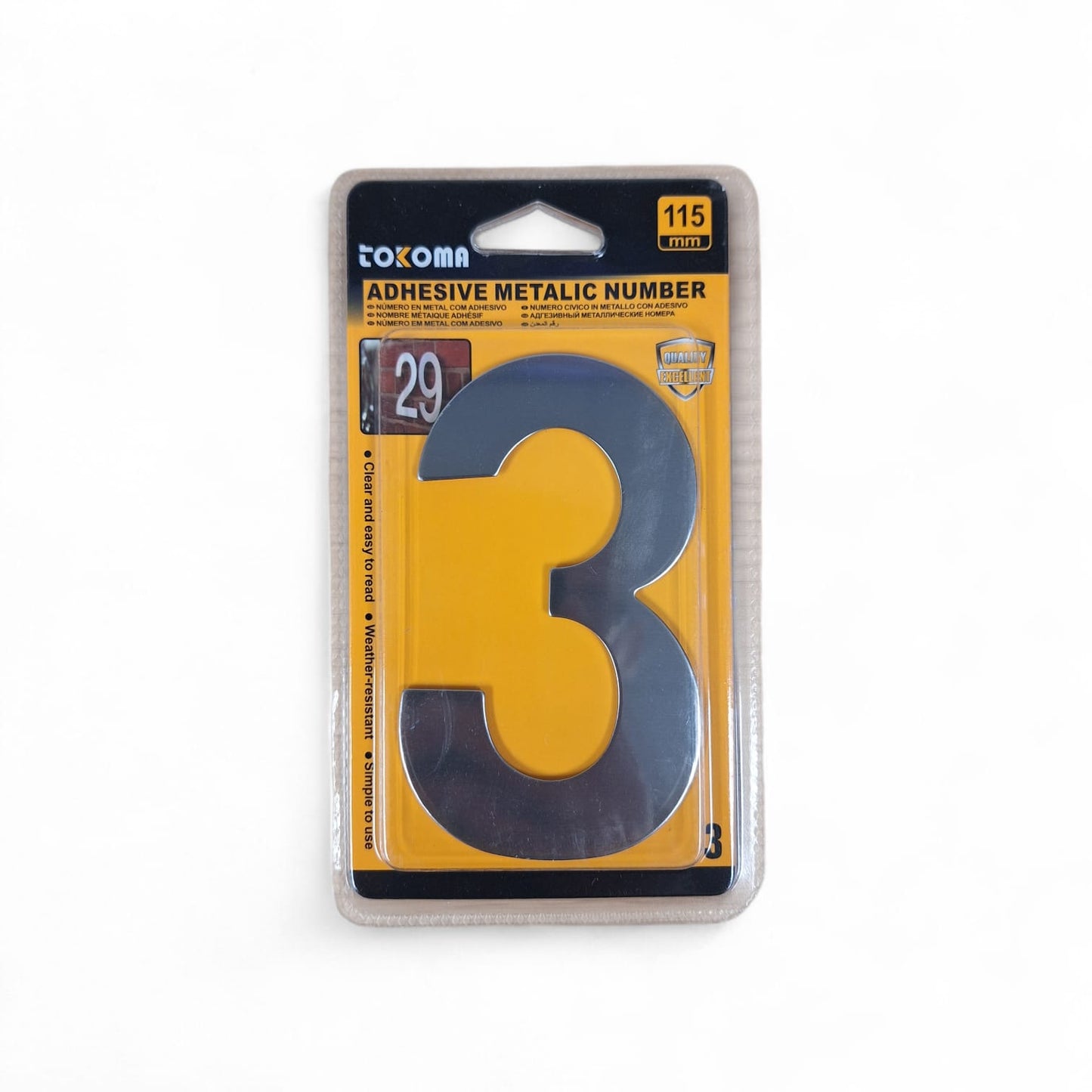Tokoma High Quality Adhesive Metallic Numbers | Tokoma - Little Tokyo SA