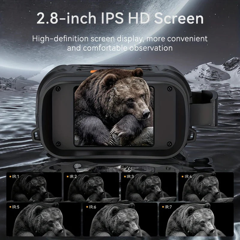 Night Vision Goggles with 10X Digital Zoom, Binoculars Telescope with Long Viewing Distance at night with Built-in Battery