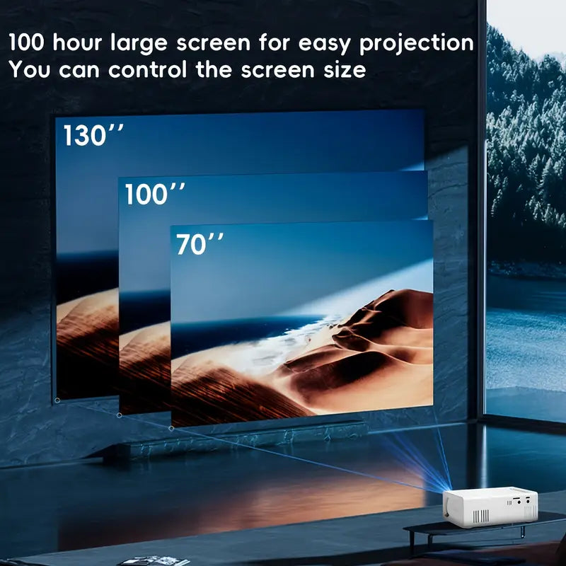 1080P Mini Portable Projector, 240P Native Resolution, LED Micro Projector
