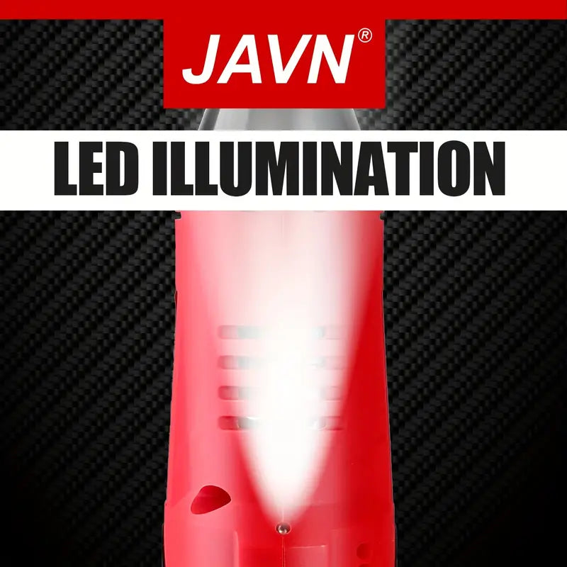 Temu JAVN 12V cordless electric wrench with 3/8 inch drive and 45Nm torque, black finish, handheld power tool.