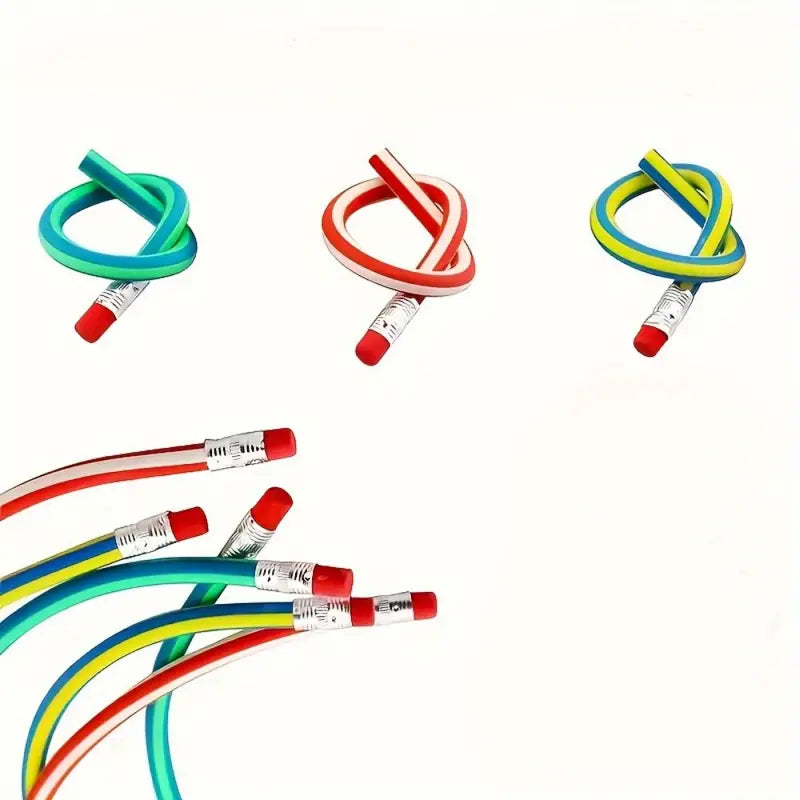 20pcs Flexible Pencils: Soft Novelty Pencil with Eraser - Little Tokyo SA