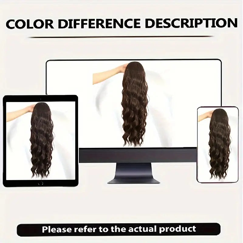 66cm Seamless Synthetic Wavy Ponytail - Little Tokyo SA