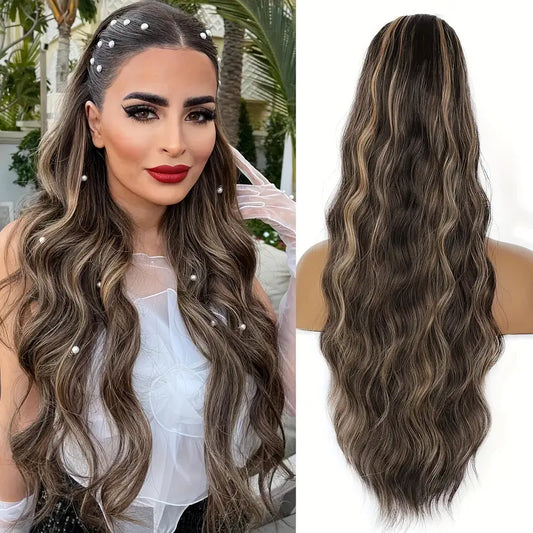 66cm Seamless Synthetic Wavy Ponytail - Little Tokyo SA