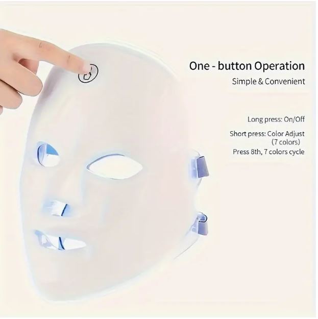 7 Color LED Rechargeable Facial Skin Care Mask - Little Tokyo SA