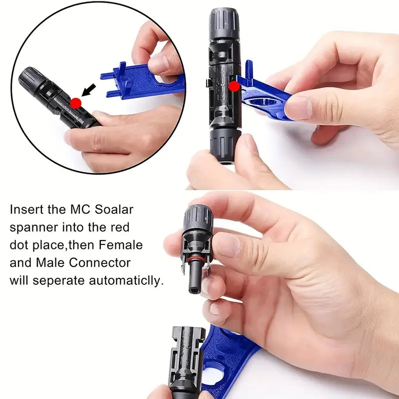 10 Pairs Solar Panel Connector Solar Connector Male/Female Plug With 2pcs Wrench - Little Tokyo SA