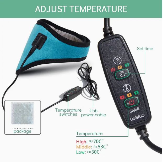 1pc Graphene Electric Low Pressure Heating Neck Protector - Little Tokyo SA