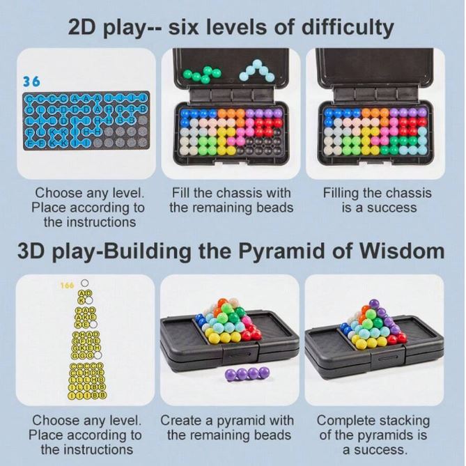 Wisdom Pyramid Intelligence Magic Puzzle - Little Tokyo SA