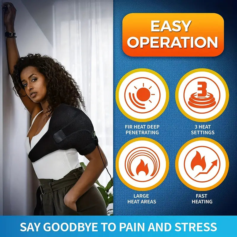 Relax And Rejuvenate With The USB Heated Shoulder Massager Brace - Little Tokyo SA