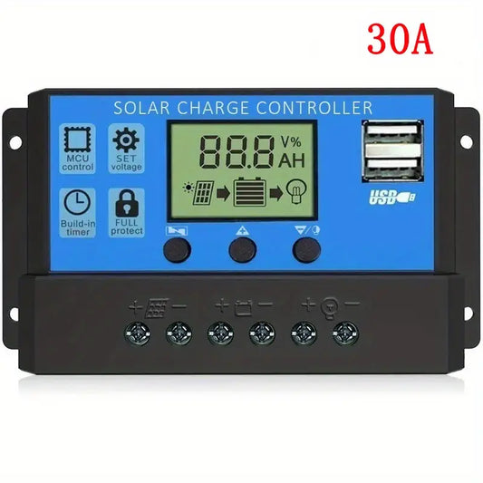 30A Multifunctional PWM Solar Charge Controller with USB - Little Tokyo SA