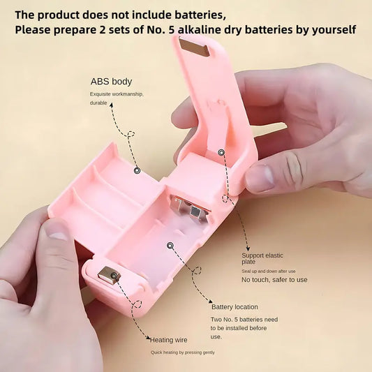 Compact Easy-Seal Snack Sealer - Portable Mini Plastic Bag Vacuum Sealer - Little Tokyo SA