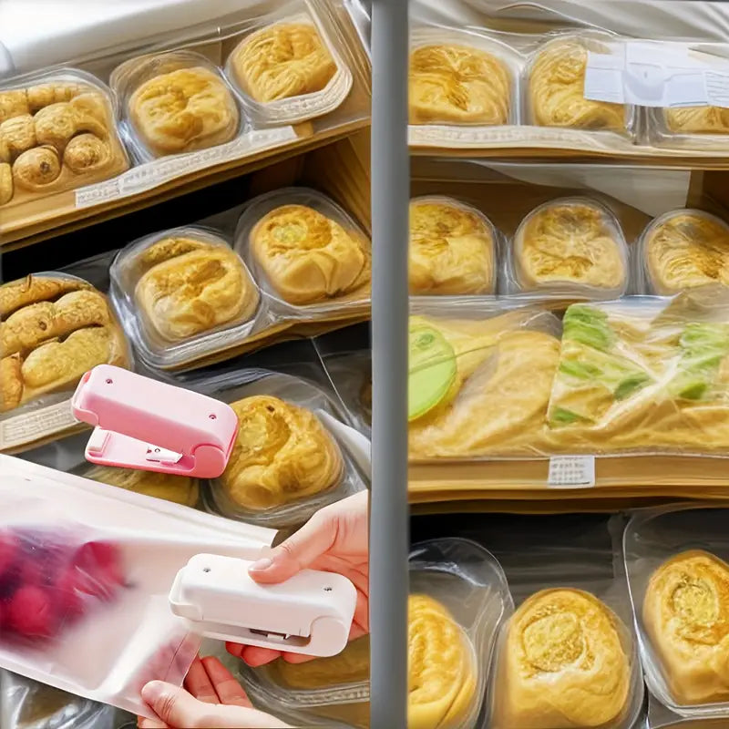 Compact Easy-Seal Snack Sealer - Portable Mini Plastic Bag Vacuum Sealer - Little Tokyo SA