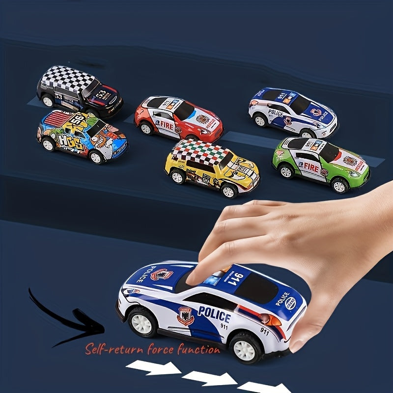 Set of 50 colorful mini alloy toy cars with sliding features, perfect for children to play and collect.