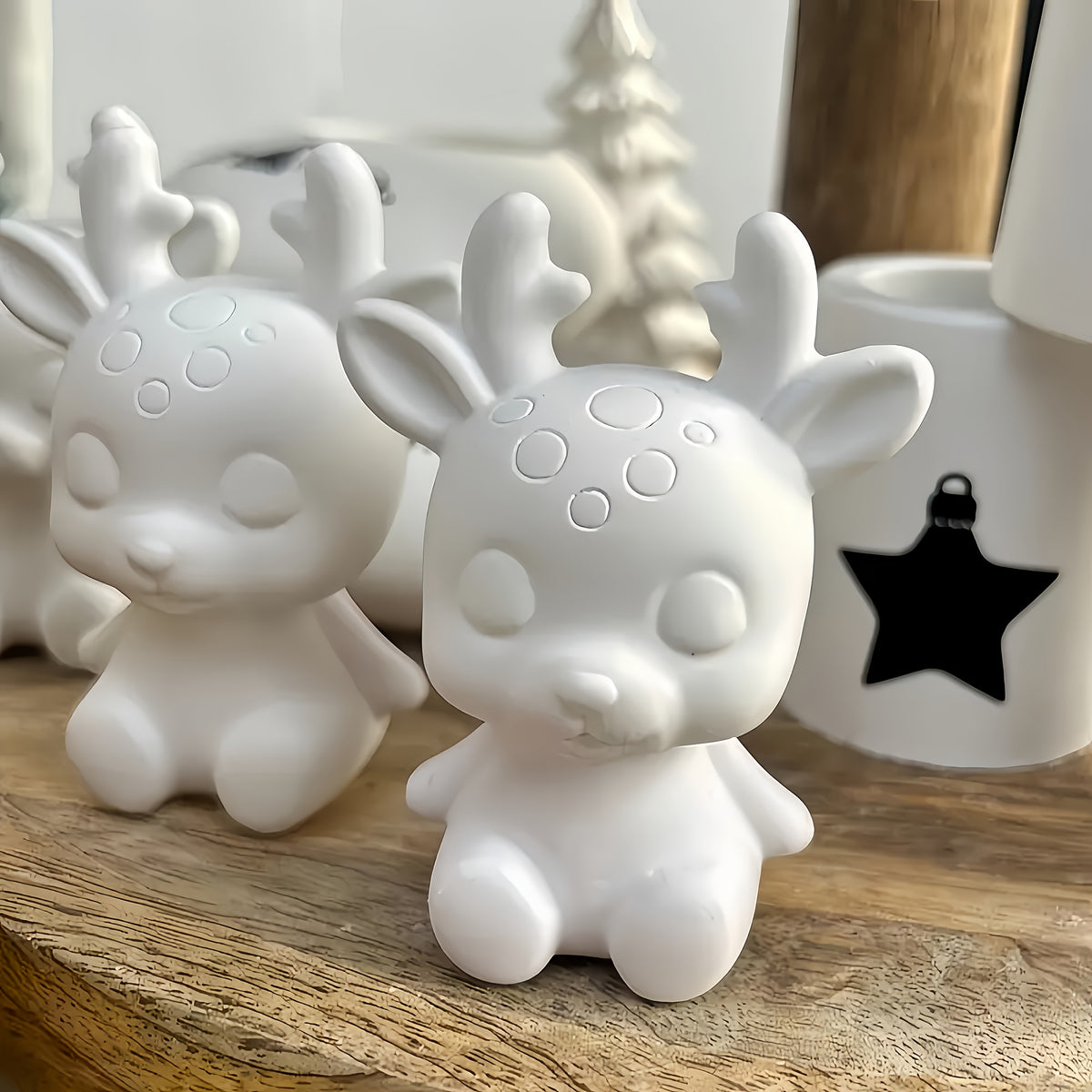 7pcs 3D animal resin and gypsum mold set for epoxy resin and stone crafts, featuring detailed animal shapes by Temu.