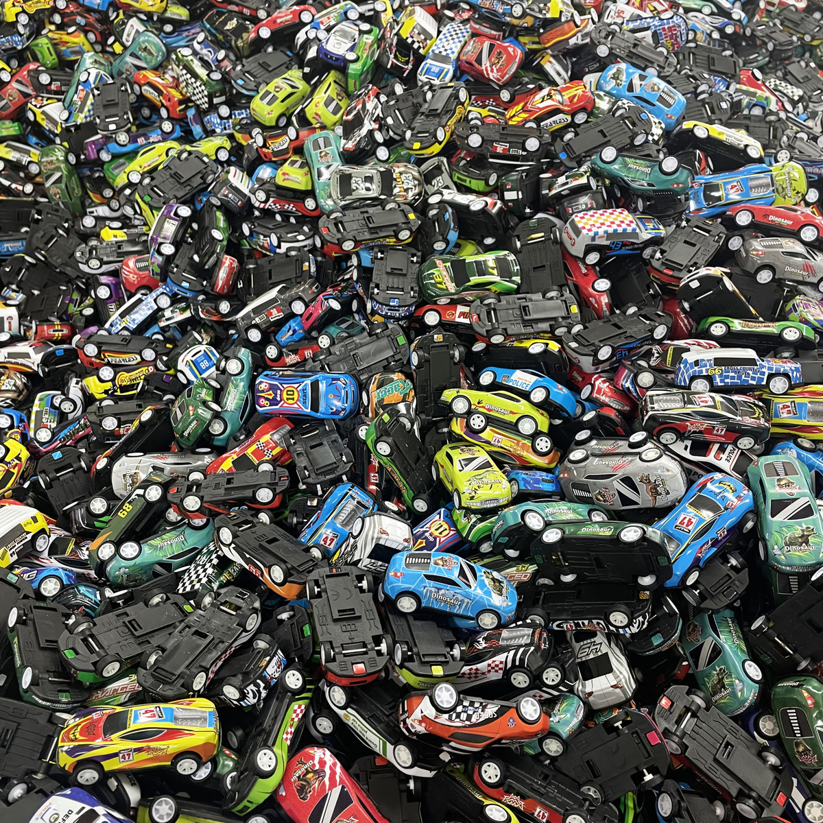 Set of 50 colorful mini alloy toy cars with sliding features, perfect for children, made by Temu.