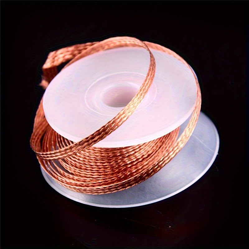 Foldable copper strips for soldering, 2mm thick and 1.5m long, shown in the image with a shiny copper finish and foldable design.