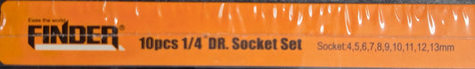Finder 10pcs 1/4" Socket Set - Little Tokyo SA
