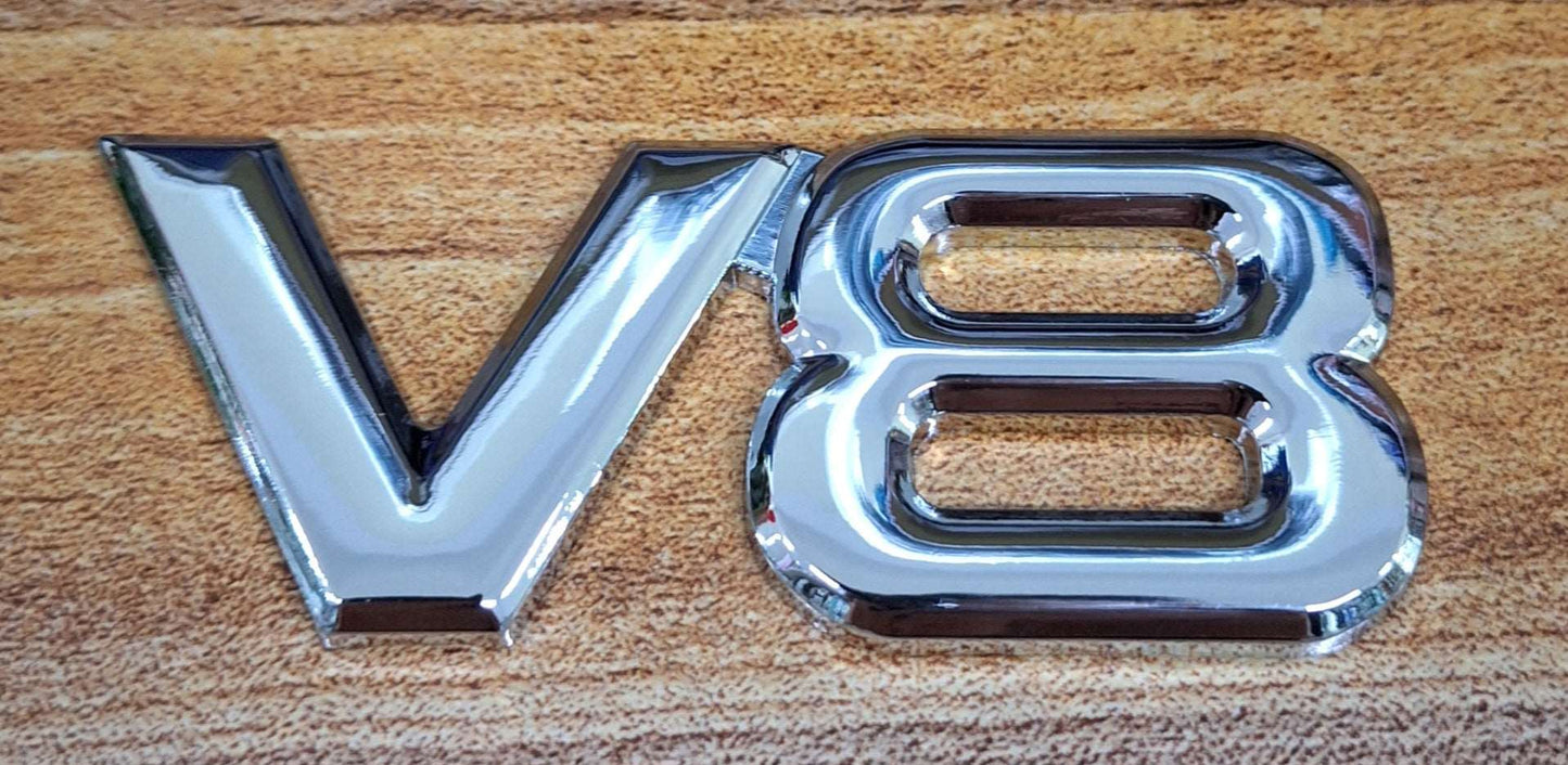 V8 Engine Displacement Replacement Badge