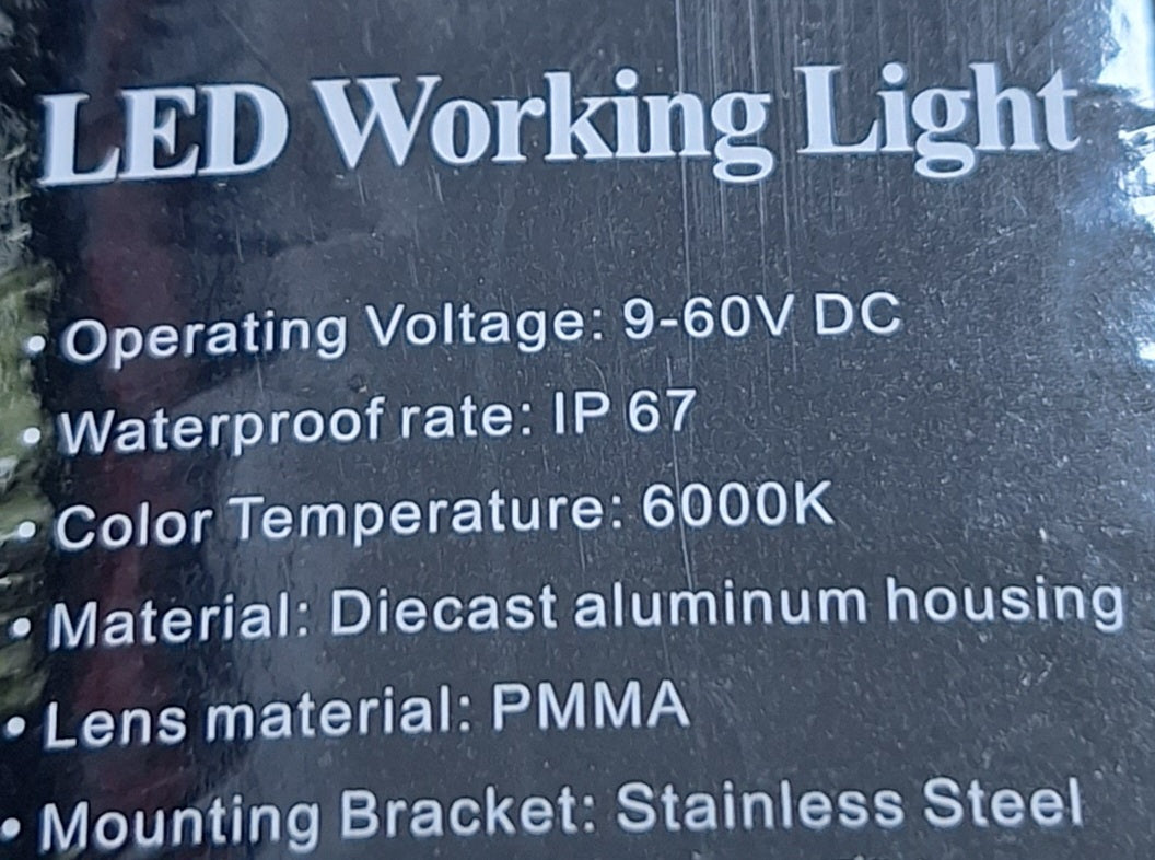27w LED Working Light For Vehicles