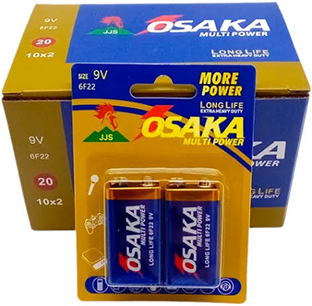 BULK 20pc 9v Long Life Osaka Batteries - Little Tokyo SA