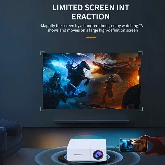 1080P Mini Portable Projector, 240P Native Resolution, LED Micro Projector