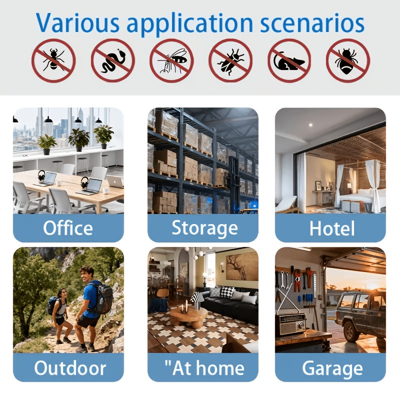 Q62 Ultrasonic Pest Repeller by Temu, showing the compact device with control buttons and ultrasonic emitter for pest control.