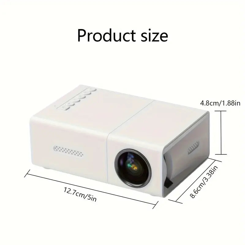 1080P Mini Portable Projector, 240P Native Resolution, LED Micro Projector