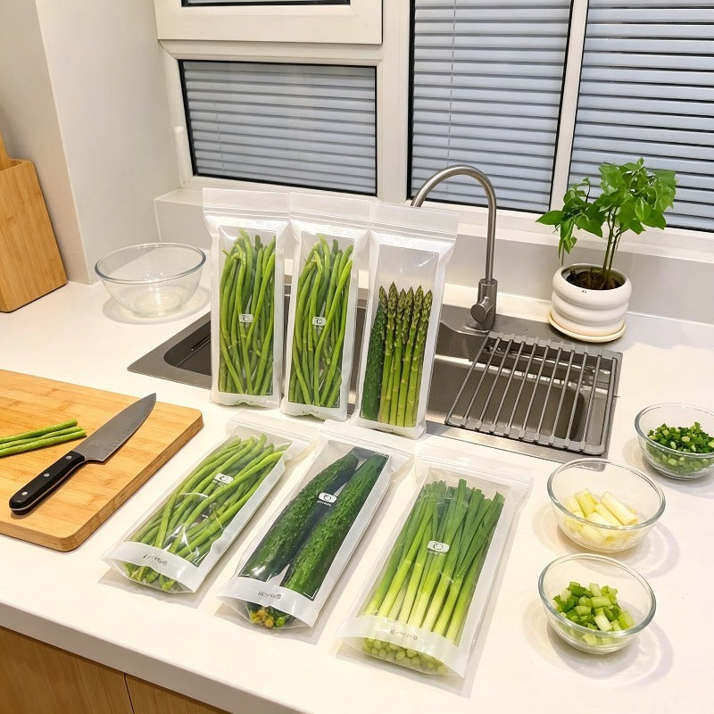 Set of 55 high-quality reusable food storage bags from Temu, featuring clear, durable, and eco-friendly designs for fresh food storage.