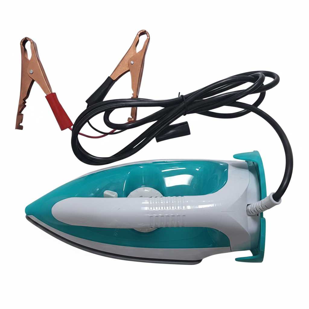 High-Performance 150W 12V DC Electric Steam Iron – Perfect for Portable & Travel Use - Little Tokyo SA