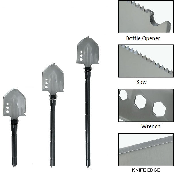 183793 Multifunction Tactical Shovel Folding Camping Survival Emergency Tools - Little Tokyo SA