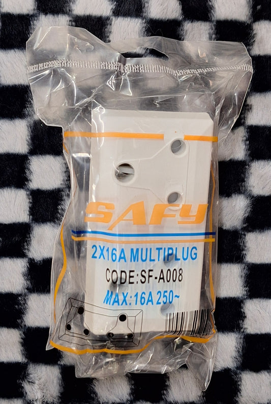 Safy 2x16A 250V Multi-Plug - Little Tokyo SA