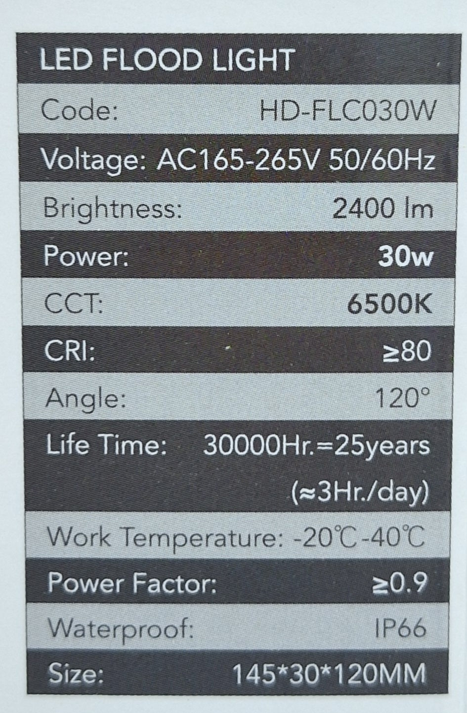 Hello Today Cool White 30 Watt Sensor Flood Light - Little Tokyo SA