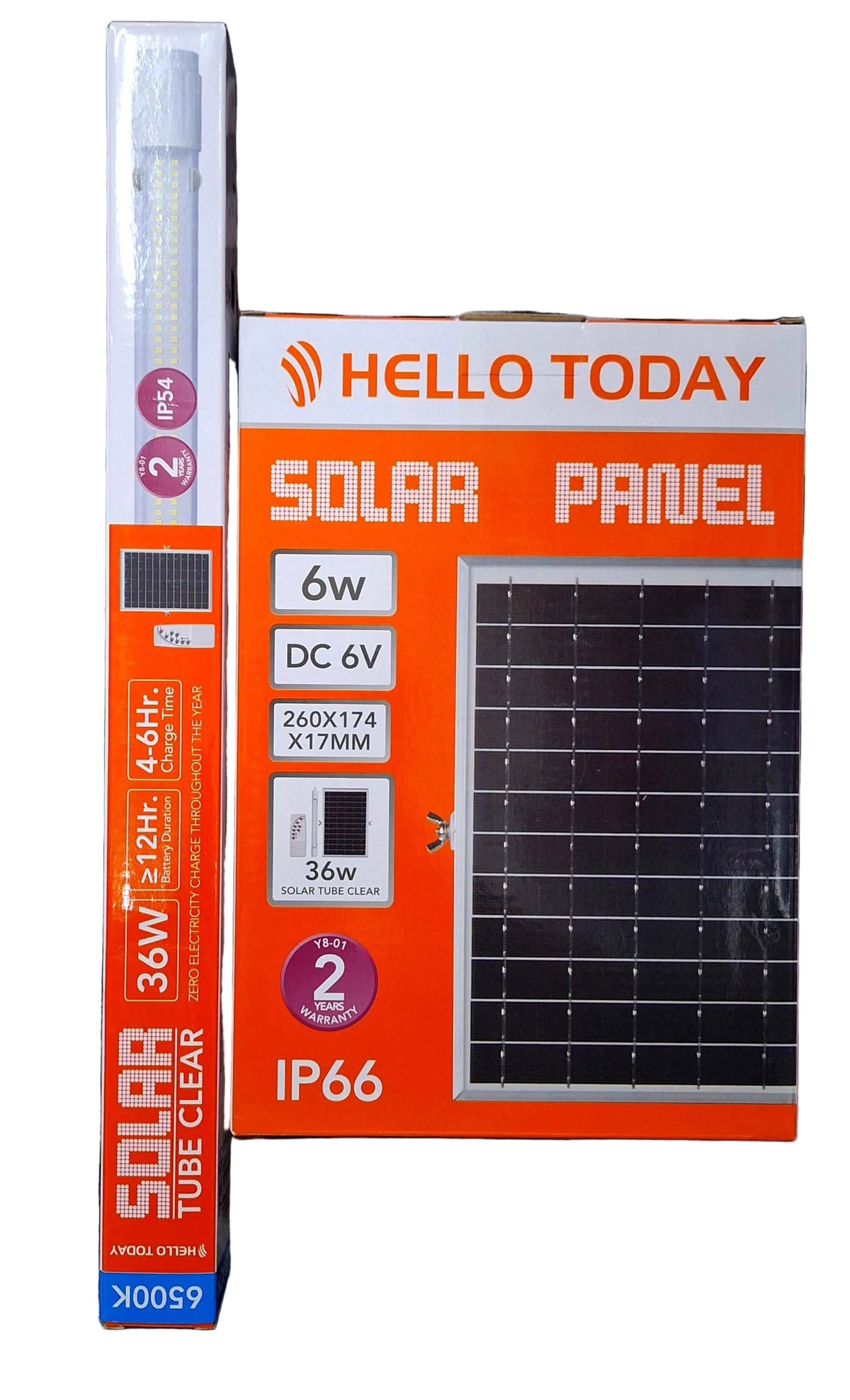 Hello Today 36w Solar Tube Light With Panel - Clear 0.36m
